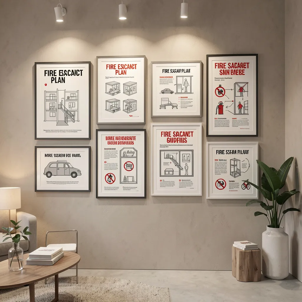 Residential fire escape plan poster design