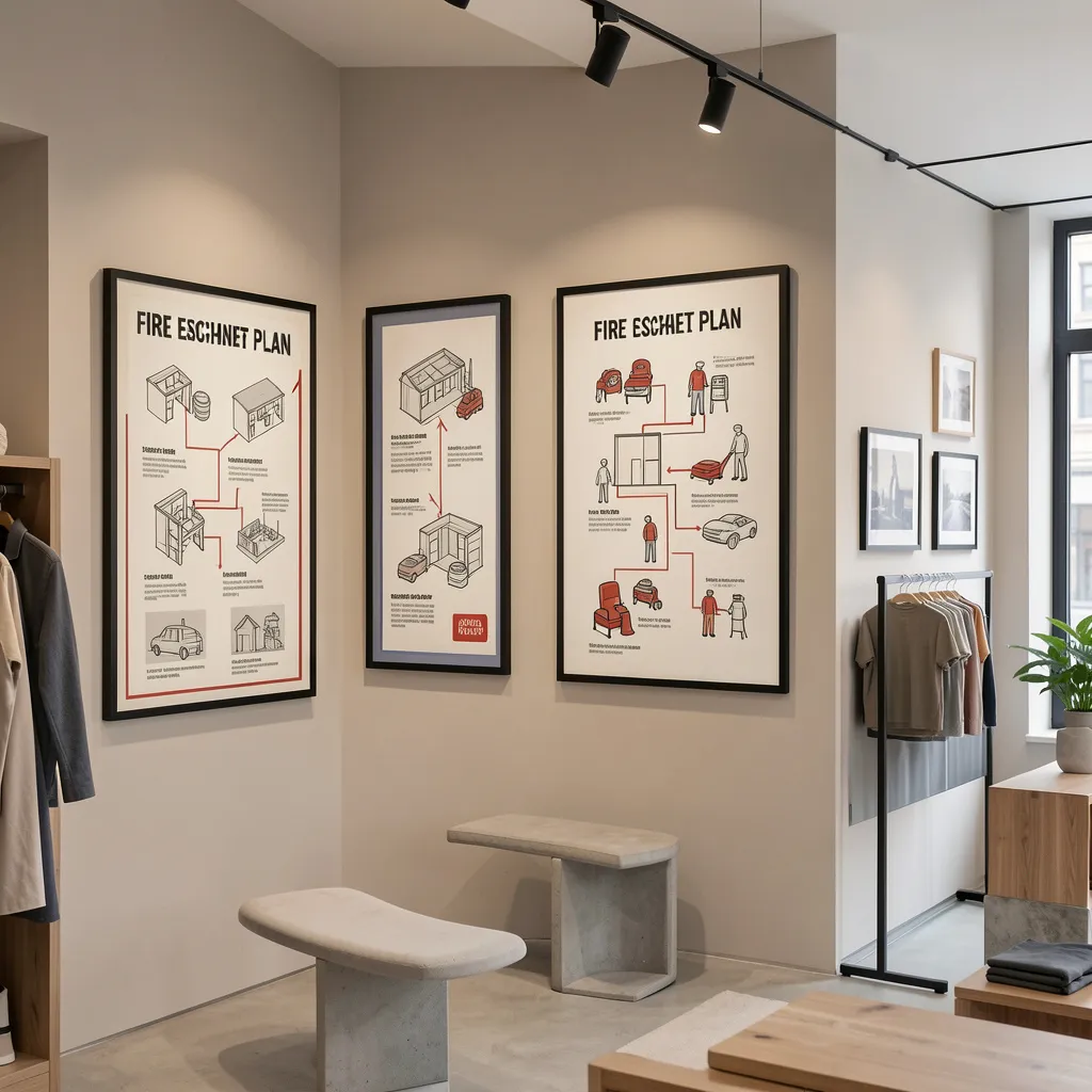 Custom architectural fire escape plan