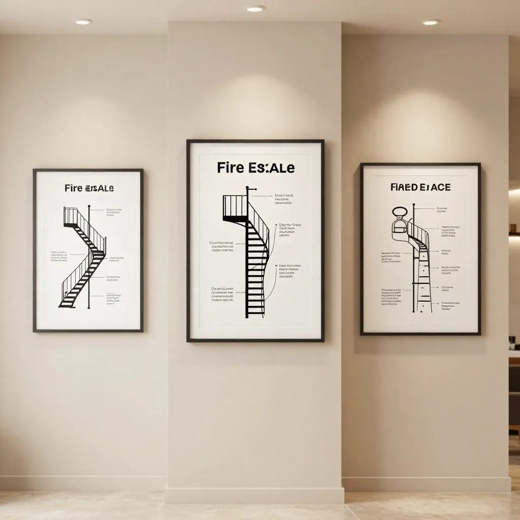 Residential exit plan poster