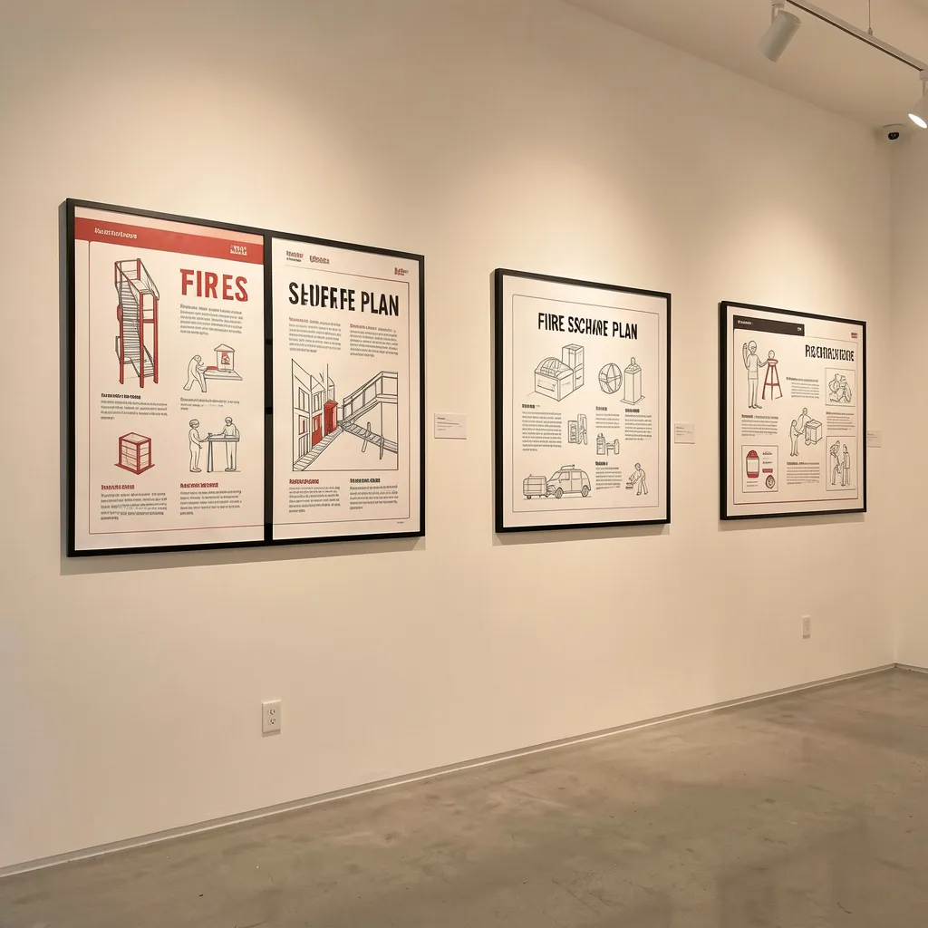 Multi-floor escape plan poster