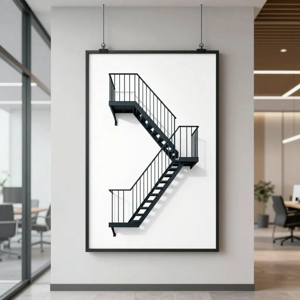 Hotel floor plan with exits