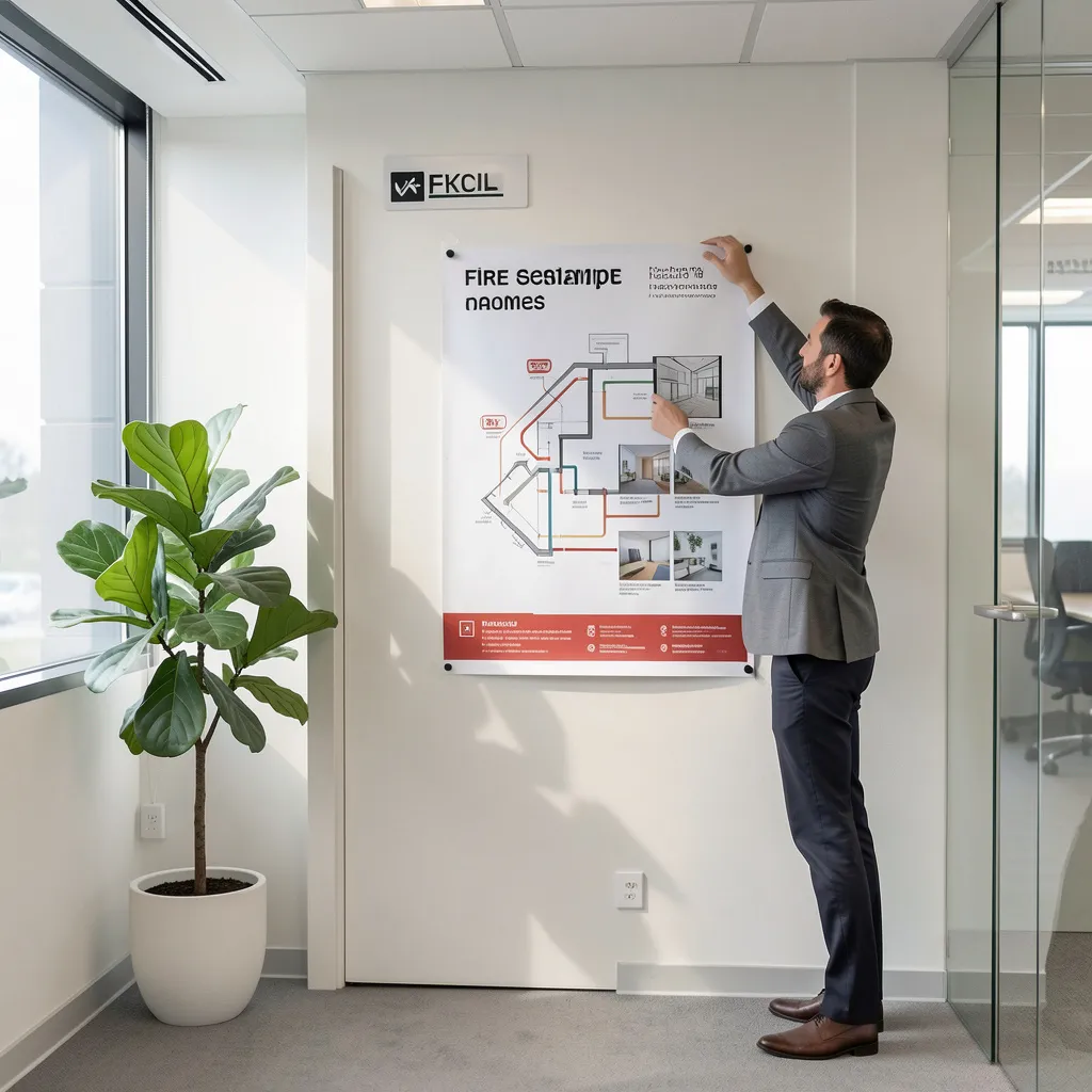 Minimal exit route poster