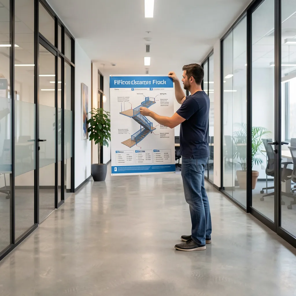 Blueprint style escape plan example